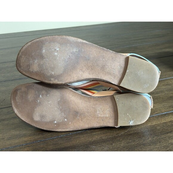 MADEWELL SAMIRA  MULTI LEATHER STRAPPY FLAT SANDALS    WMNS SZ.  8.5 - Picture 7 of 9